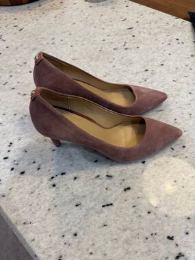 MICHAEL Michael Kors Dusty Rose Suede Pointed-Toe Pumps